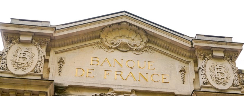 Fronton de la banque de France 