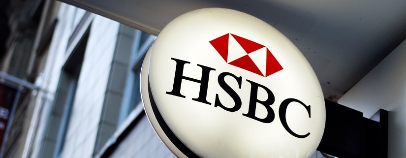 Plaque avec HSBC comme signe
