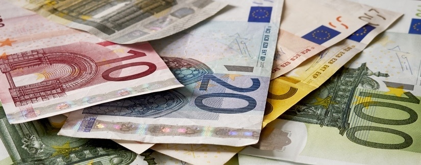 Argent liquide de billets euros
