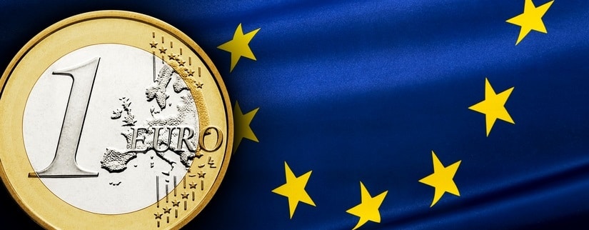 1 euro et drapeau Européen
