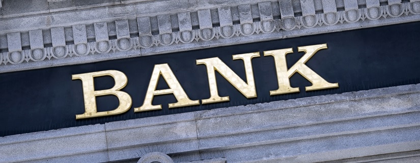 Enseigne d'une banque britannique
