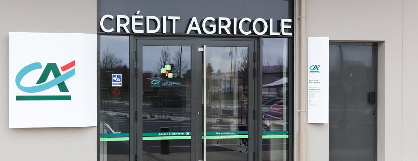 Une agence de Crédit Agricole, une des banques françaises 
