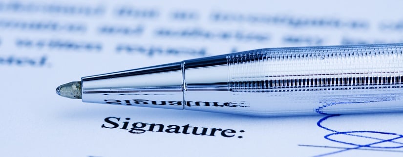 Signature d'un contrat de travail