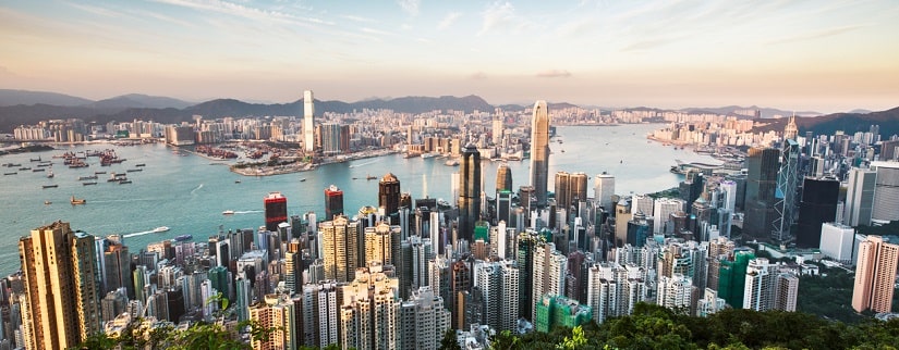 Vue aérienne de Hong-Kong