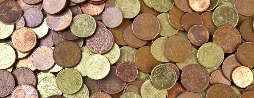 Des pièces de monnaies euros