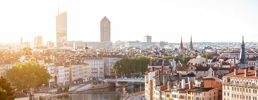 Lyon, la plus grande ville de la région du Rhône-Alpes