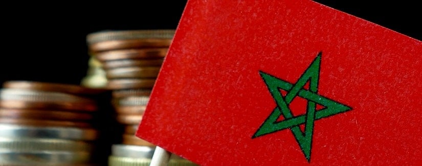 pièces et drapeau marocain