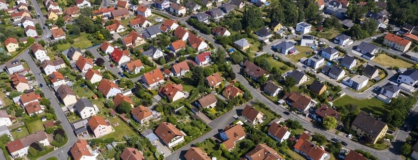 maisons vue d'en haut
