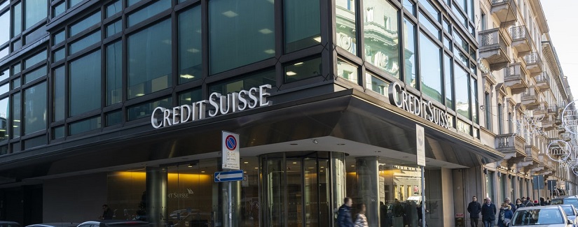 Siège de la filiale du Credit Suisse à Milan, Italie.