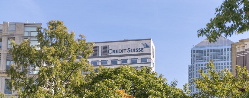 Siège de la banque Credit Suisse à Londres, quai des Canaries