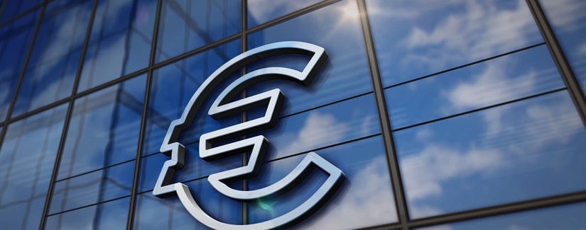 Grand Euro signe à Francfort sur le Main.