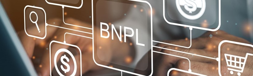 BNPL Achetez maintenant payez plus tard le concept d'achat en ligne.