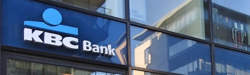 Succursale bancaire KBC dans la zone des quais du Grand Canal Dublin, Irlande.
