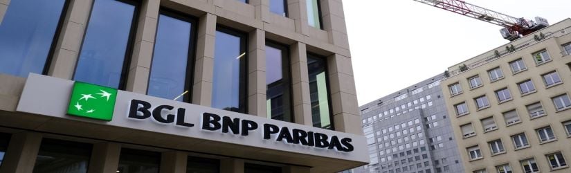 Succursale de la banque BNP Paribas à Luxembourg-ville le 6 avril 2022