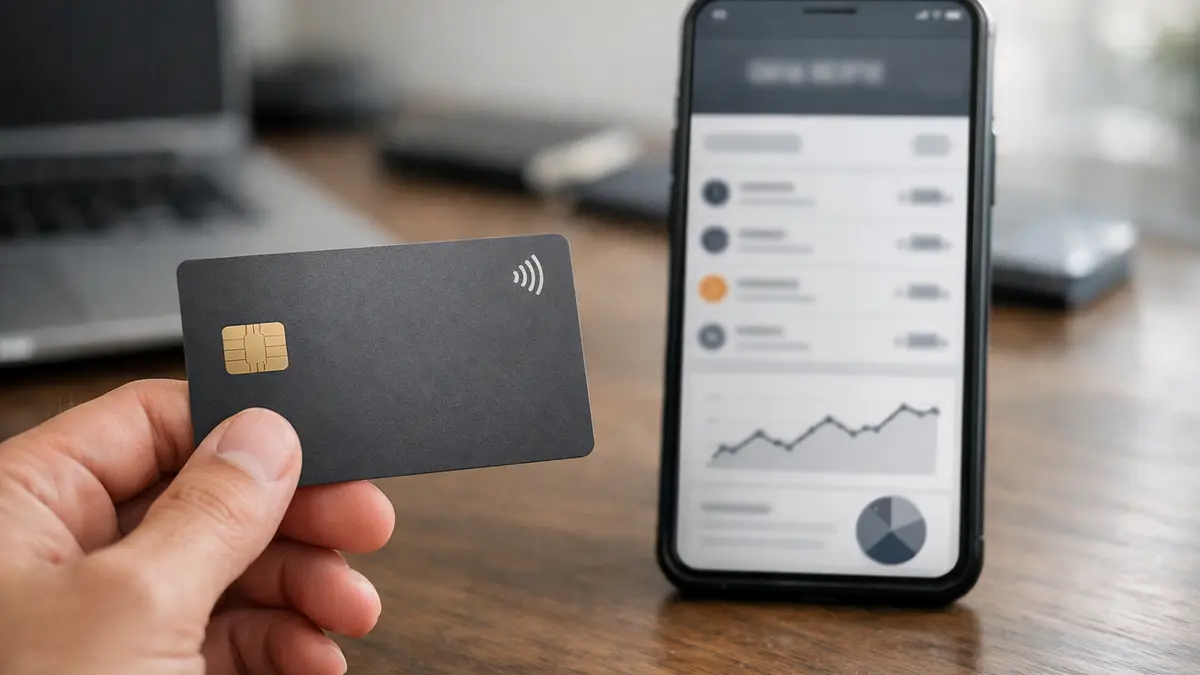 Carte bancaire et smartphone avec application bancaire