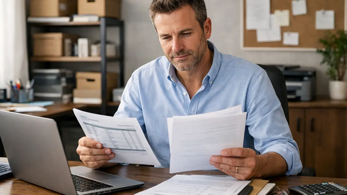 Dirigeant de TPE consultant des frais bancaires et un contrat d’assurance