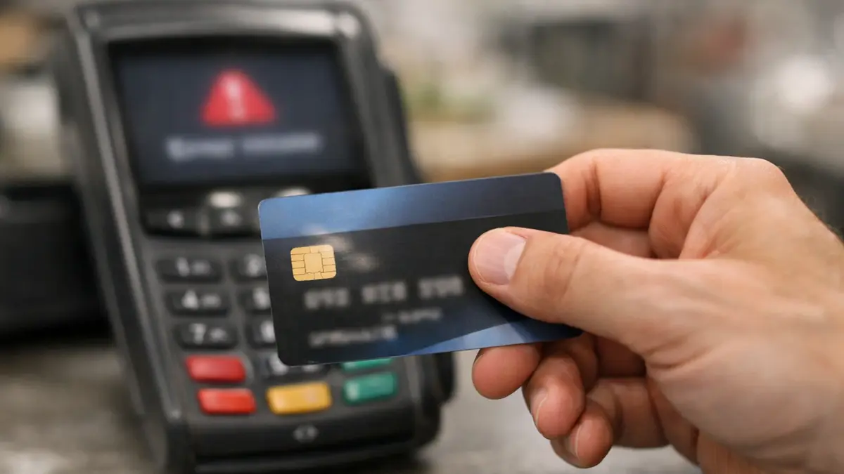 Carte bancaire refusée sur un terminal de paiement