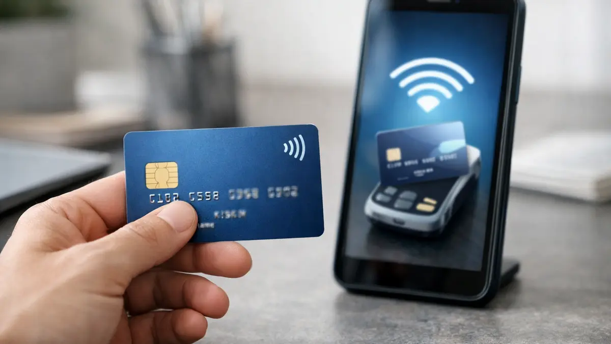 Carte bancaire et smartphone pour paiement sans contact