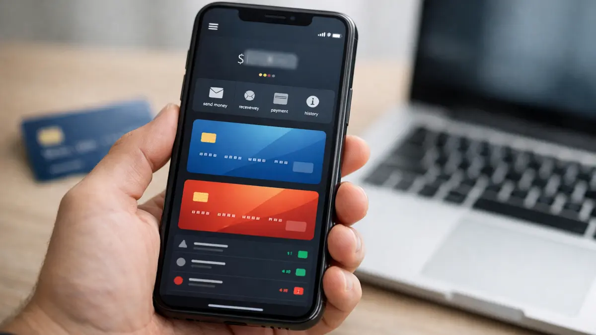 Smartphone affichant un portefeuille de paiement numérique
