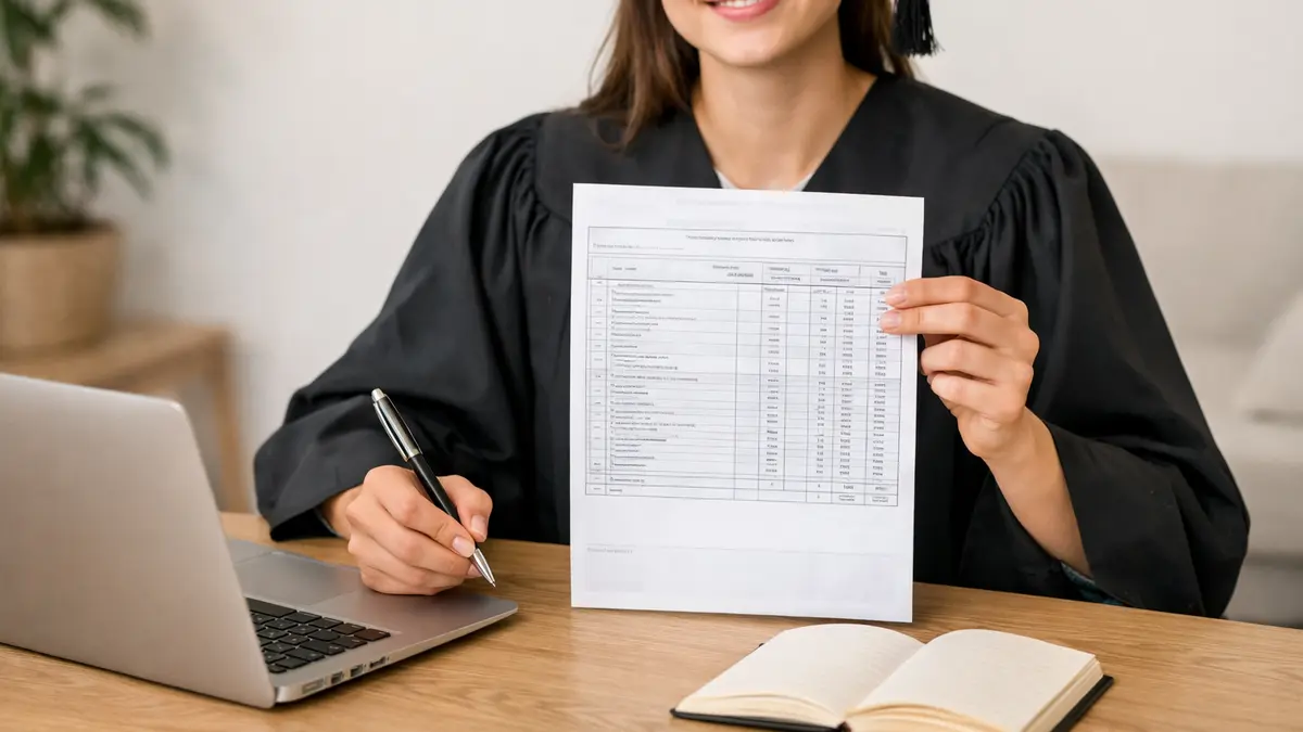 Relevé de notes du bac et livret d’épargne sur une table