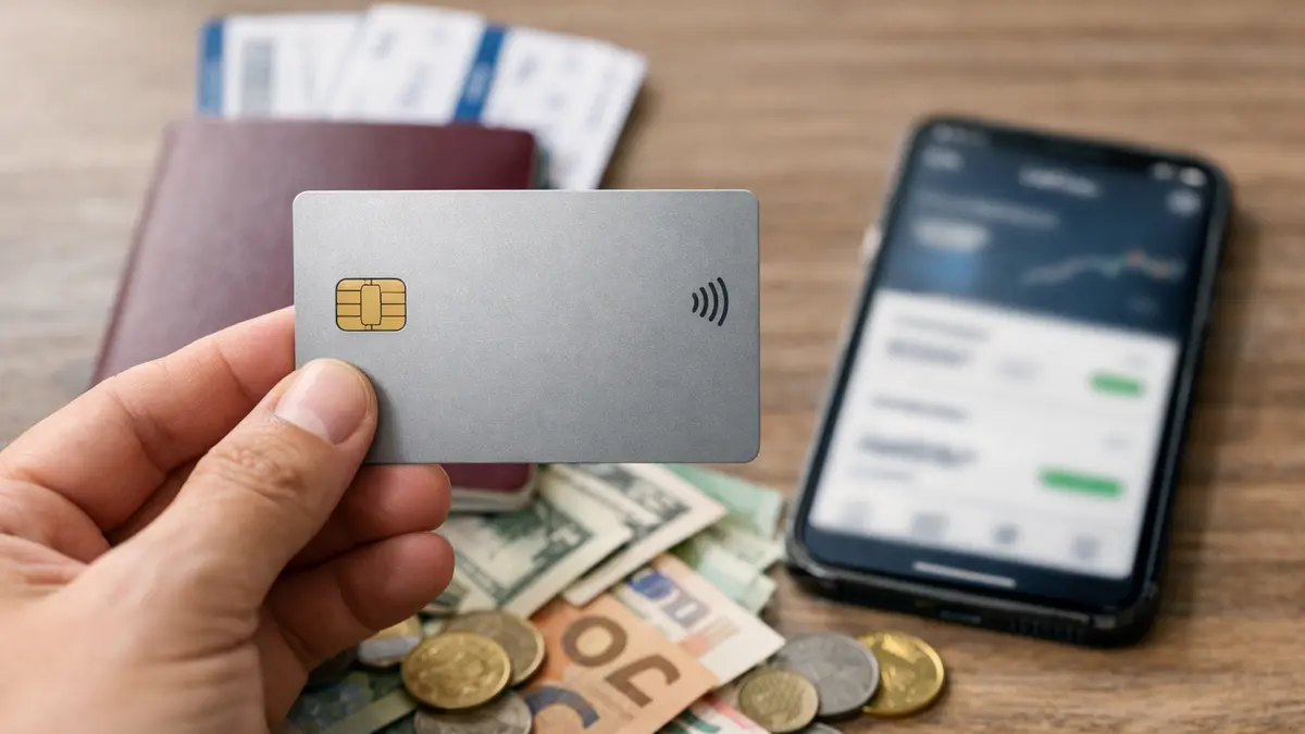 Carte bancaire, passeport et devises pour un voyage à l’étranger
