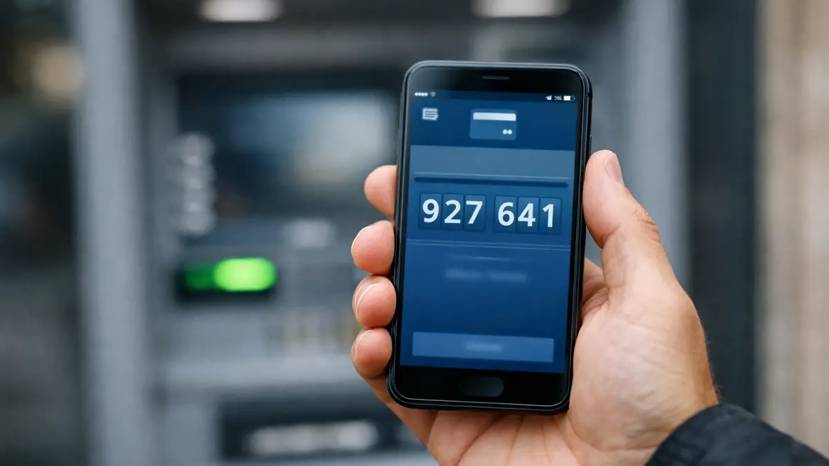 Smartphone utilisé pour retirer des espèces sans carte