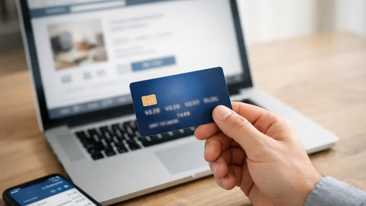 Carte bancaire et achats en ligne illustrant un cashback