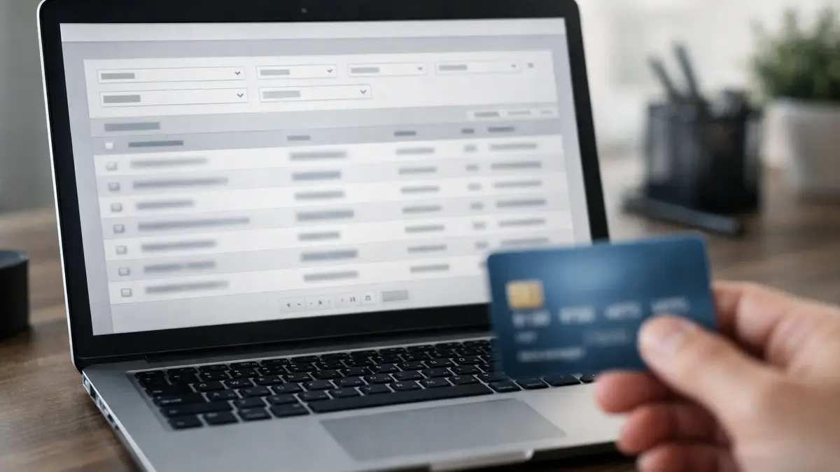 Recherche d’un établissement sur un registre financier en ligne