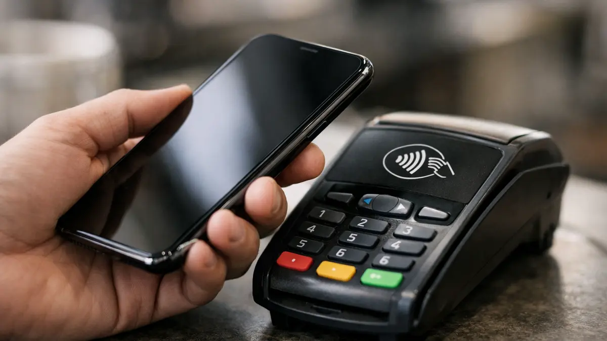 Paiement sans contact par smartphone sur un terminal