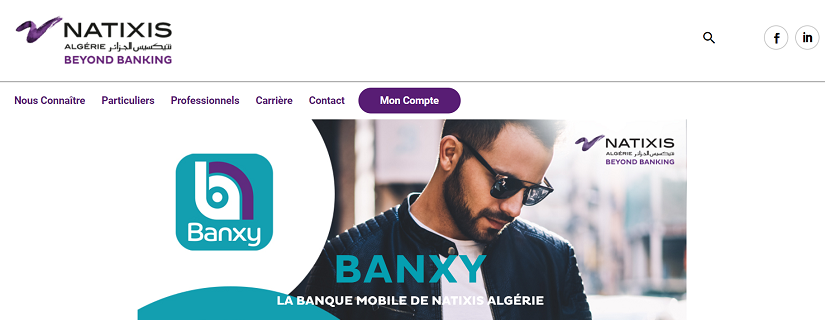 capture écran du site natixis algérien