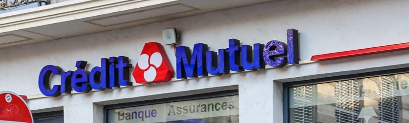 La succursale du Crédit Mutuel à Montpellier, France. 
